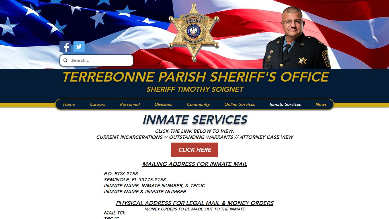 Inmate Services | Terrebonne Parish Sheriff's Office | Gray - TPSO